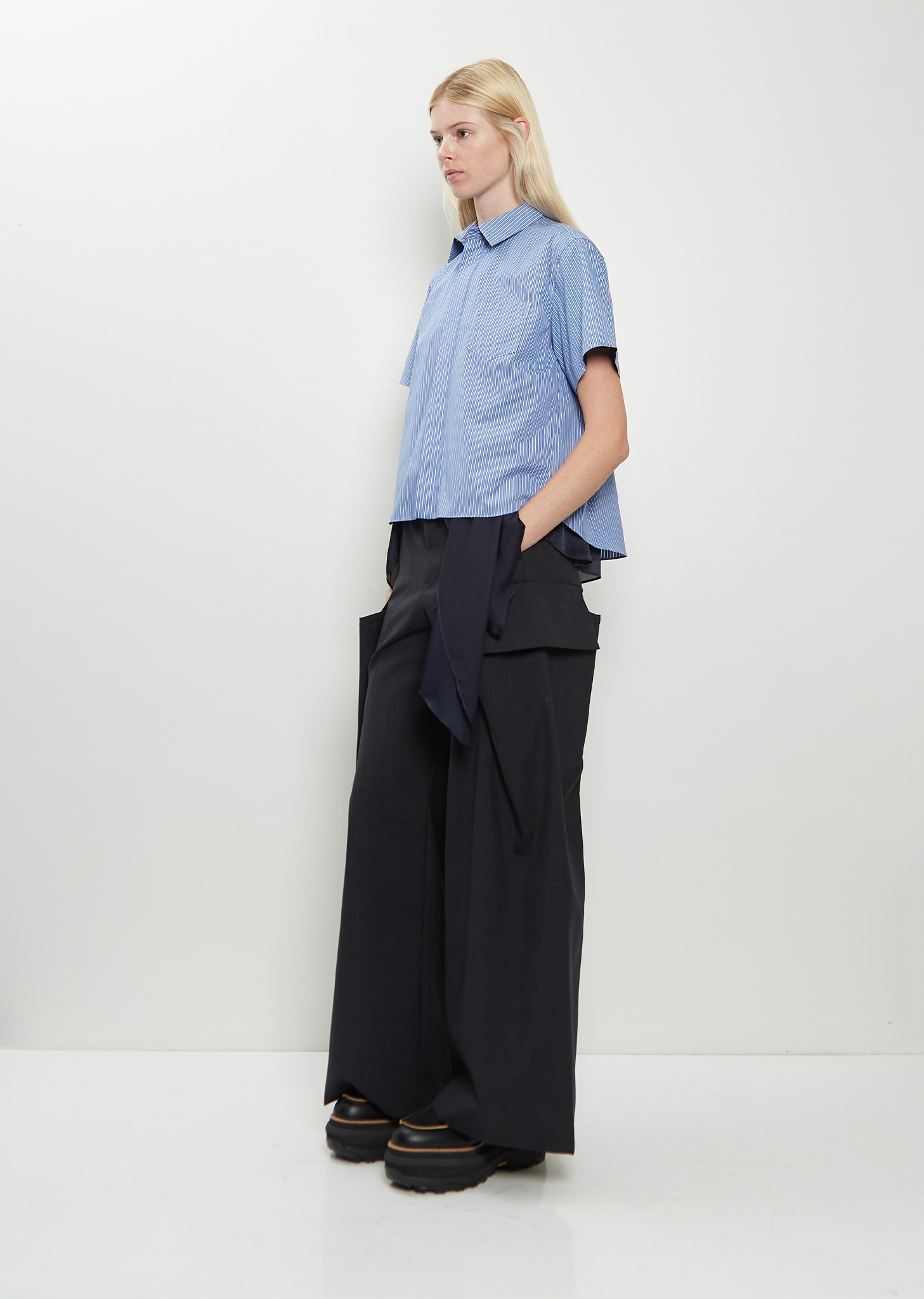 Poplin x Satin Shirt - 4