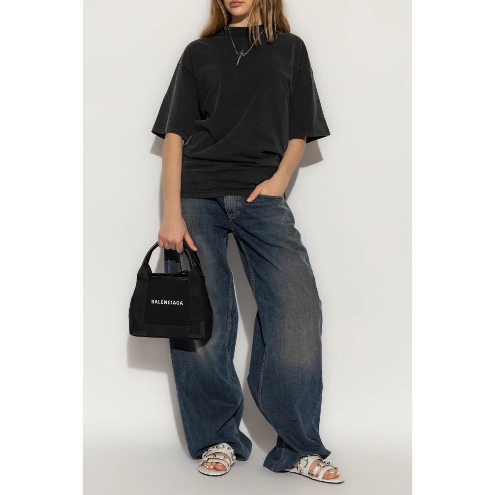 BALENCIAGA T-SHIRT WITH RIBBON LACED AT THE BACK | miinto
