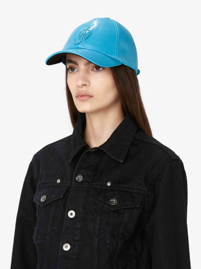 JW Anderson LEATHER BASEBALL CAP WITH ANCHOR LOGO outlook