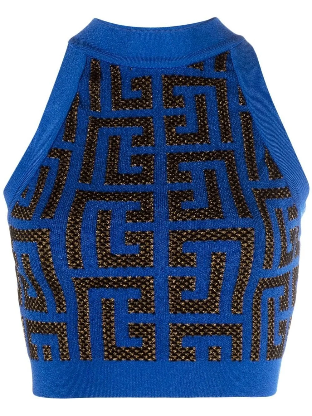 monogram knit crop top - 1