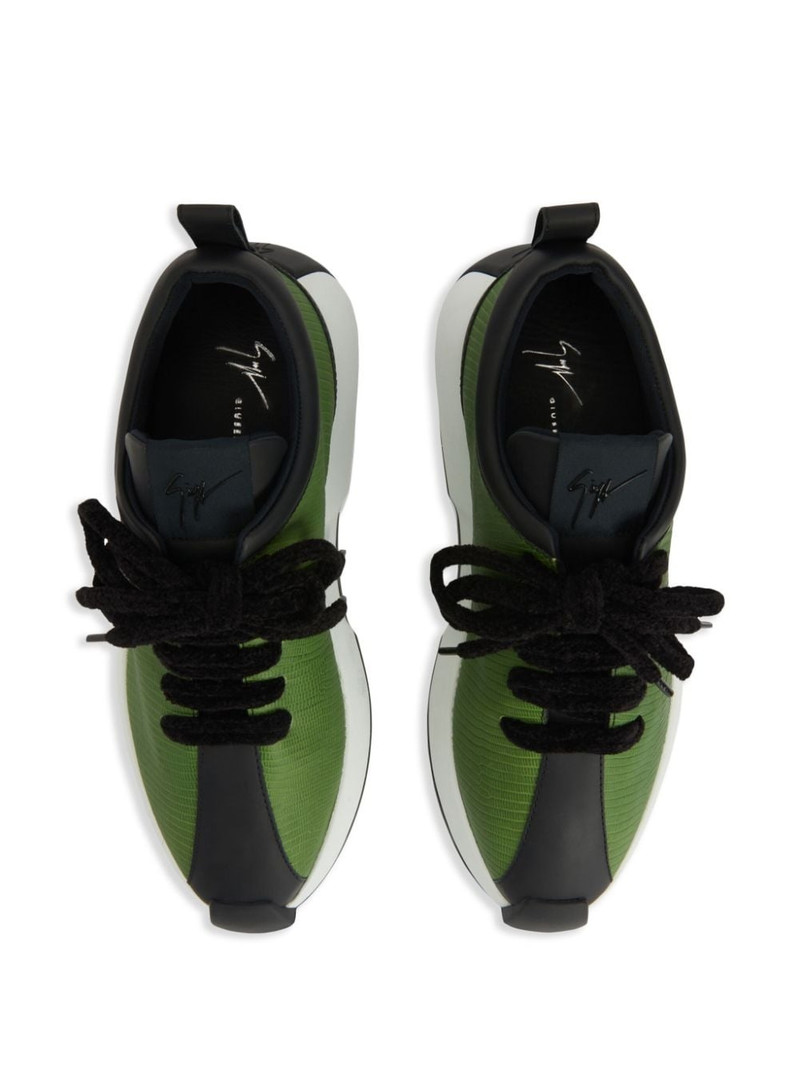 Ferox panelled leather sneakers 4
