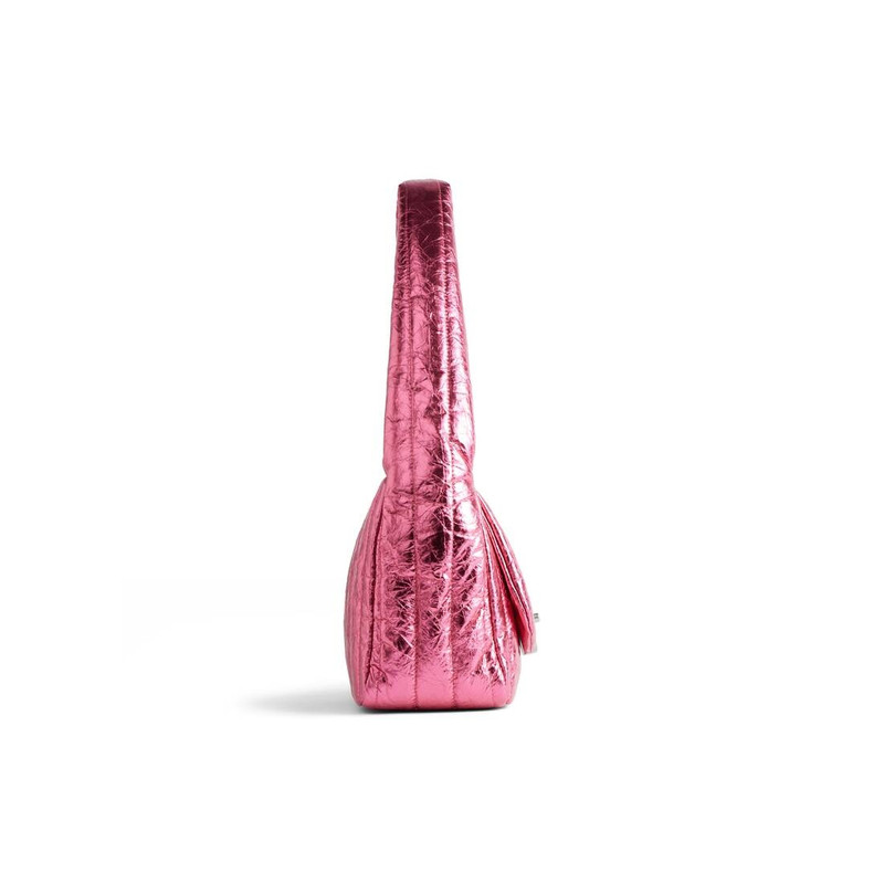Women's Monaco Small Sling Bag Metallized Quilted in Pink 5