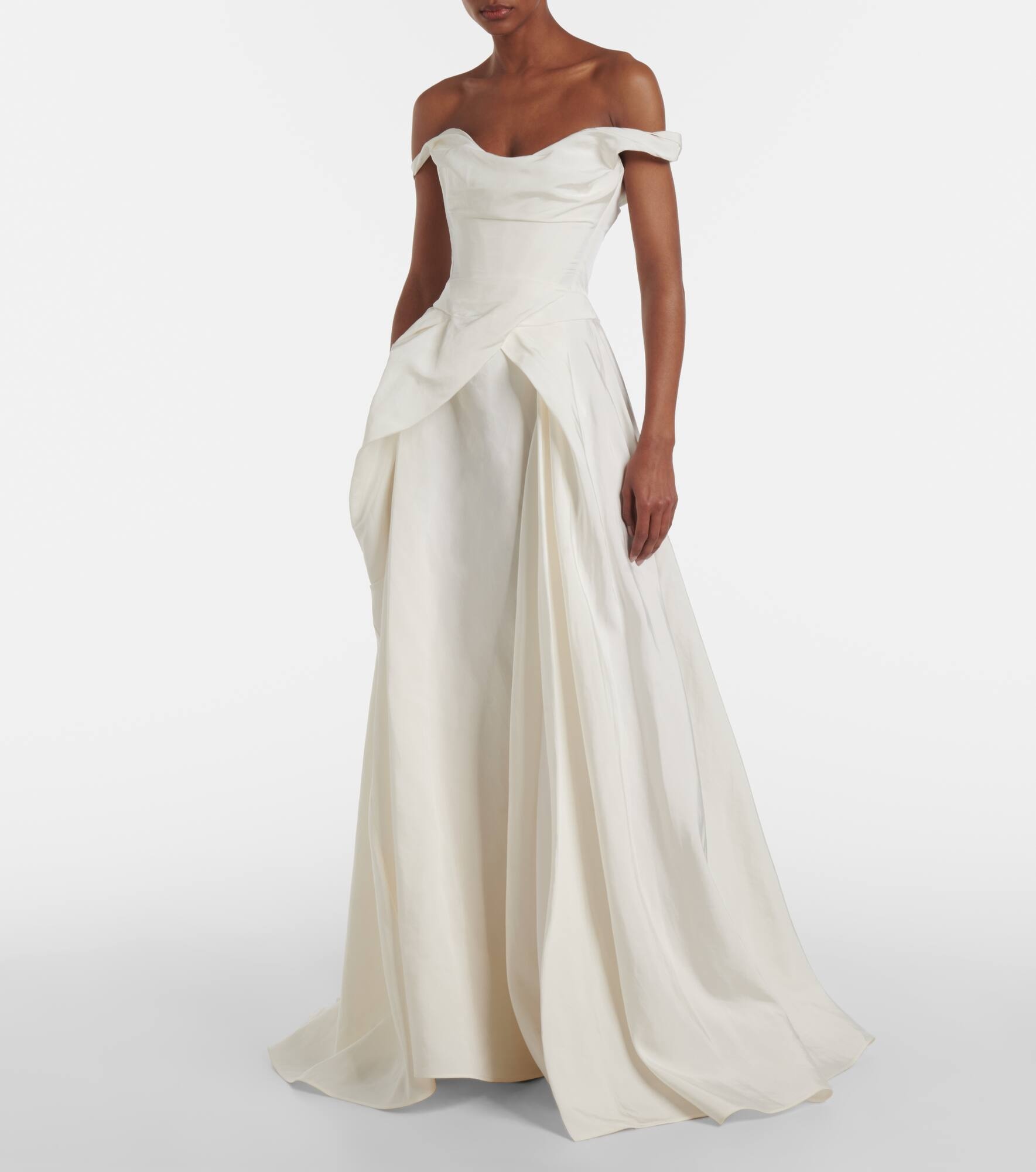 Bridal Tabitha off-shoulder faille gown - 2
