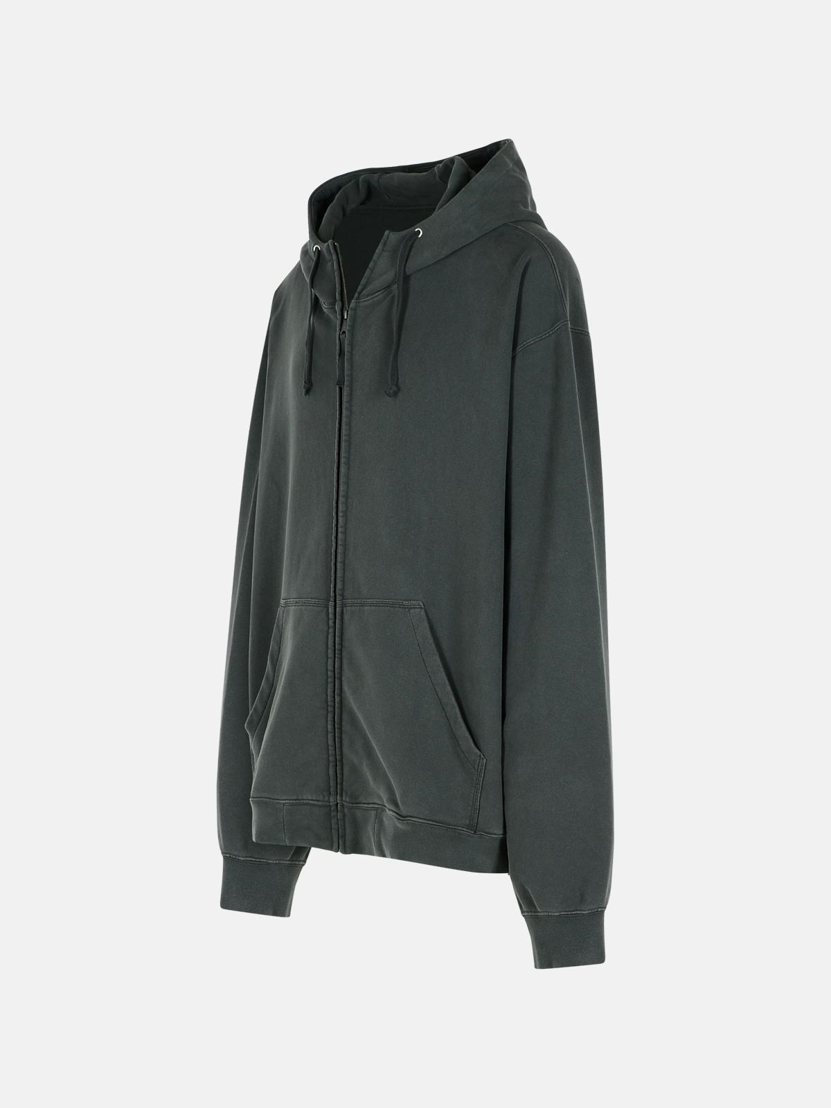 BLACK COTTON SWEATSHIRT - 2