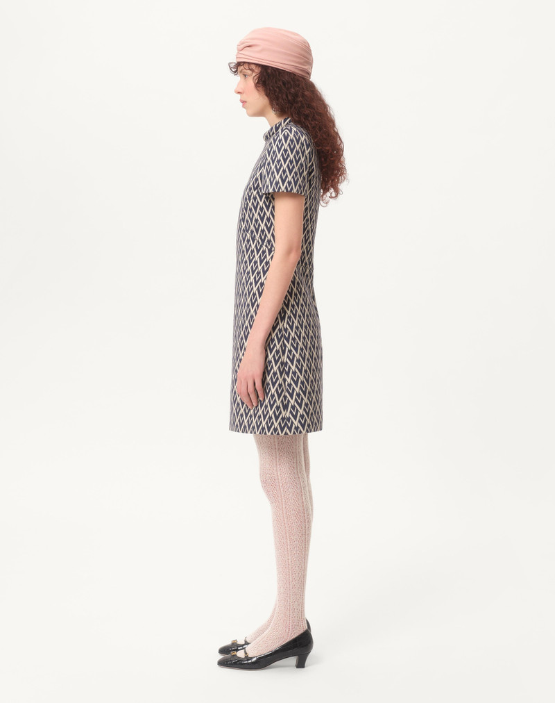 SHORT DRESS IN TOUTE LA V JACQUARD 8