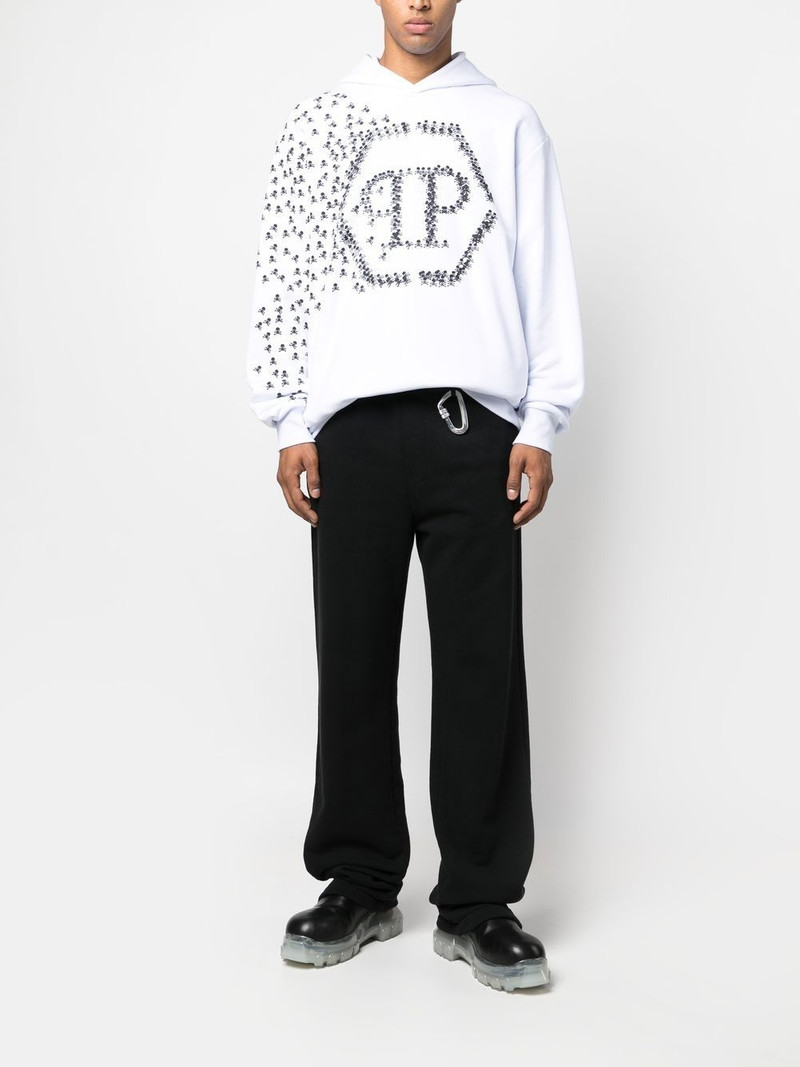 PHILIPP PLEIN Skull and Bones cotton hoodie outlook