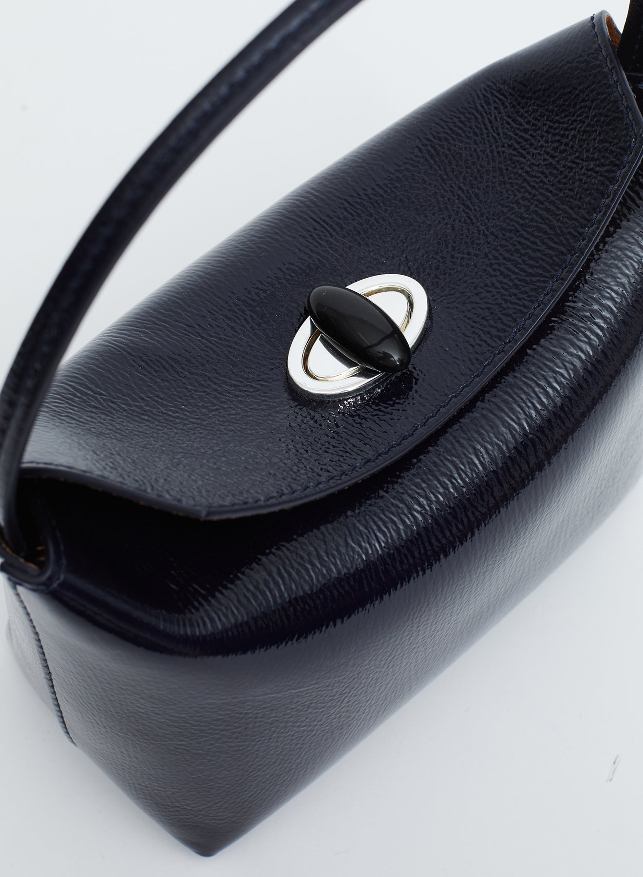 Turnlock Patent Mini Shoulder Bag - 3