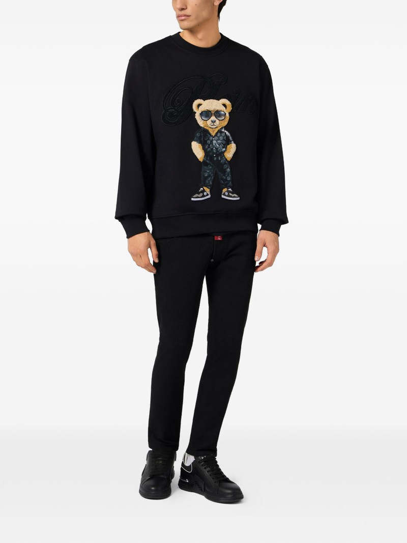 PHILIPP PLEIN teddy-embroidery sweatshirt outlook