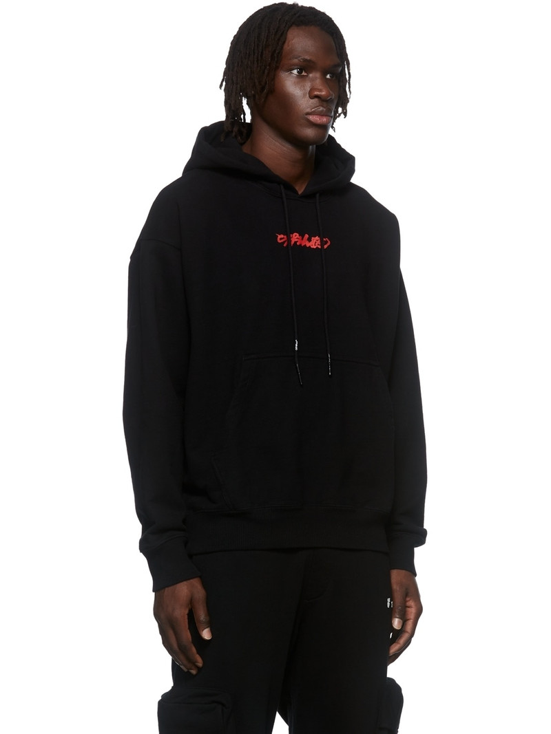 Off-White Black Arrow On Canvas Skate Hoodie outlook