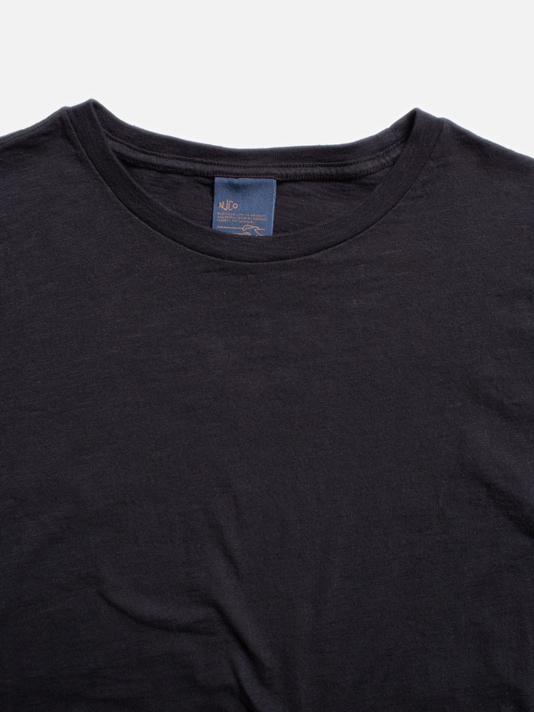 Roffe Slub T-Shirt Black - 2