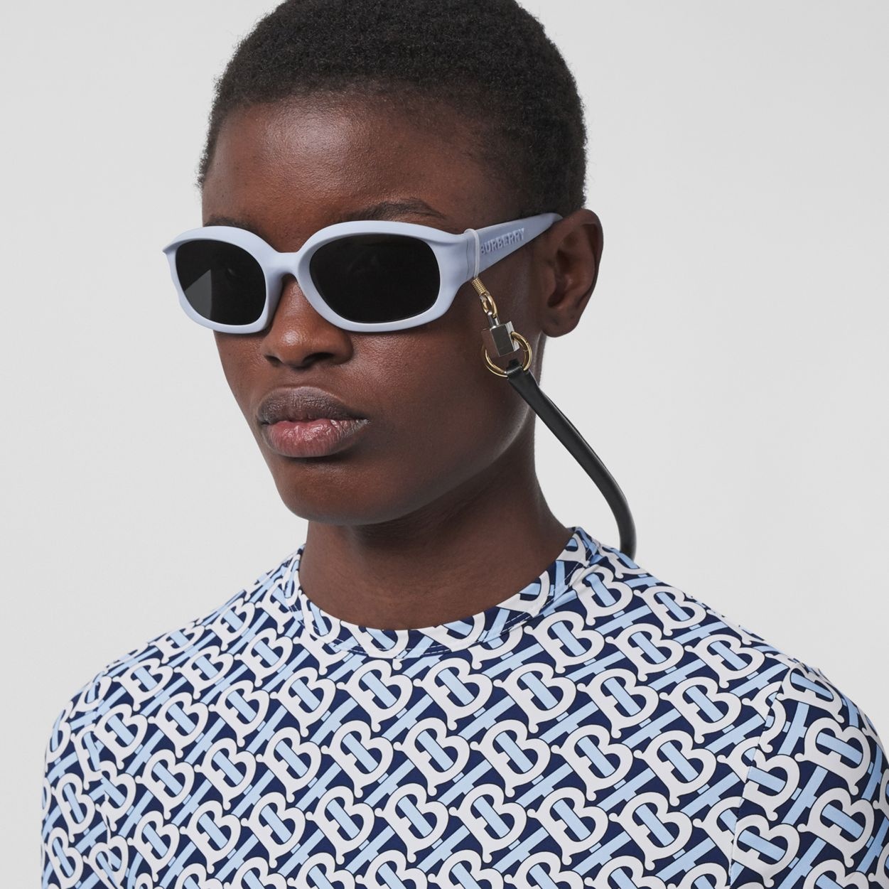Metallic Detail Leather Eyewear Lanyard - 3