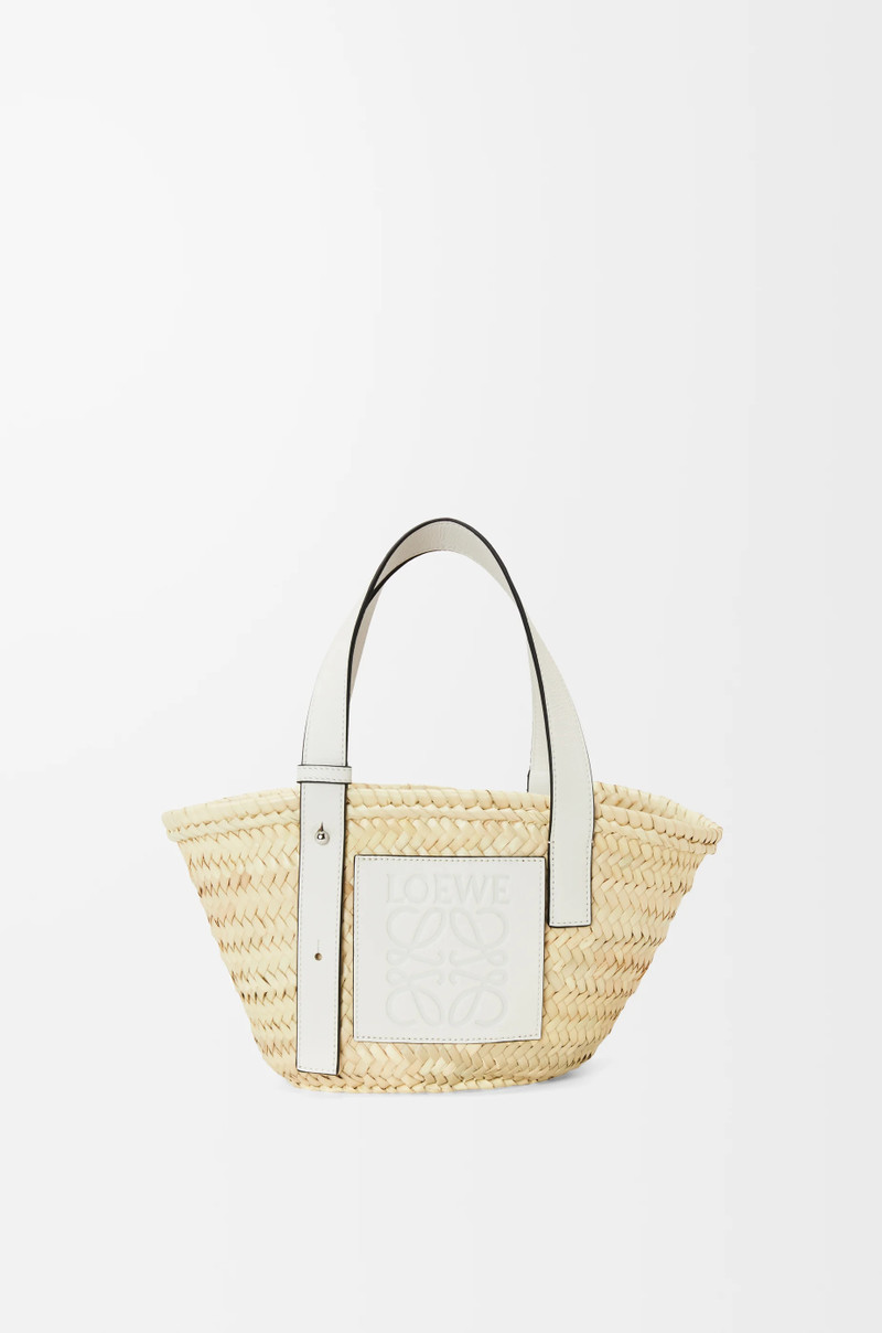 Small Basket bag in palm leaf and calfskin 1