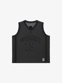Givenchy BASKETBALL TOP IN MESH WITH GIVENCHY LOGO | REVERSIBLE