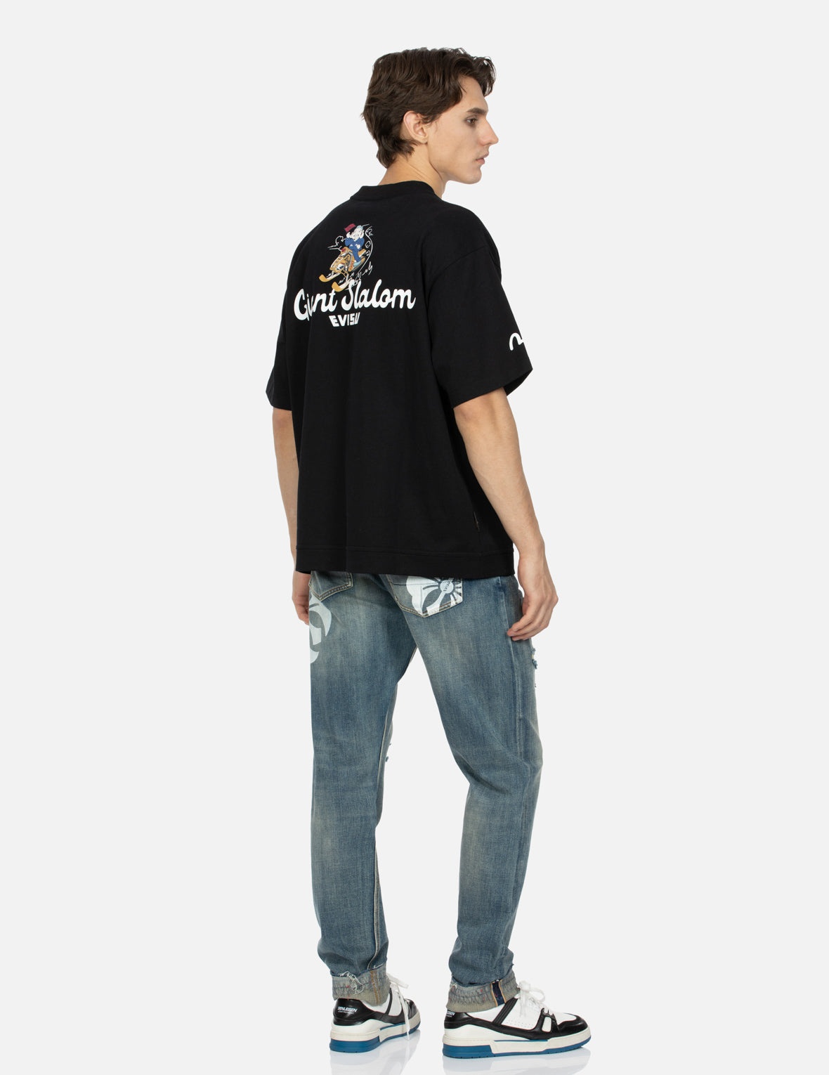 Kamon Print Carrot Fit Denim Jeans #2017 - 3