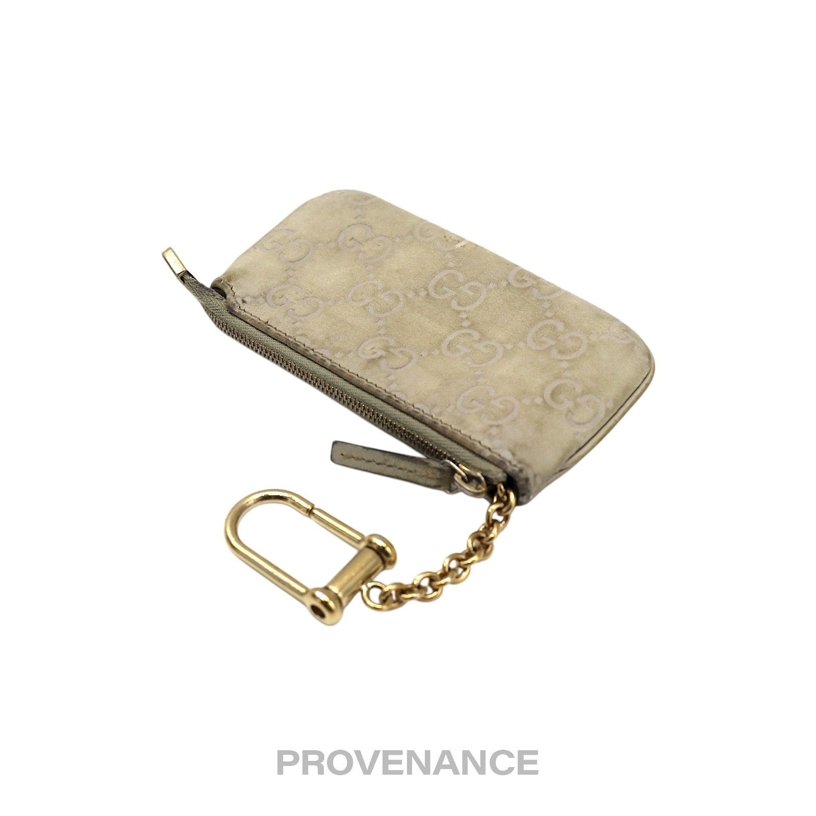 Gucci Key Pouch Cles - Ivory Chalk GG Guccissima Leather - 4