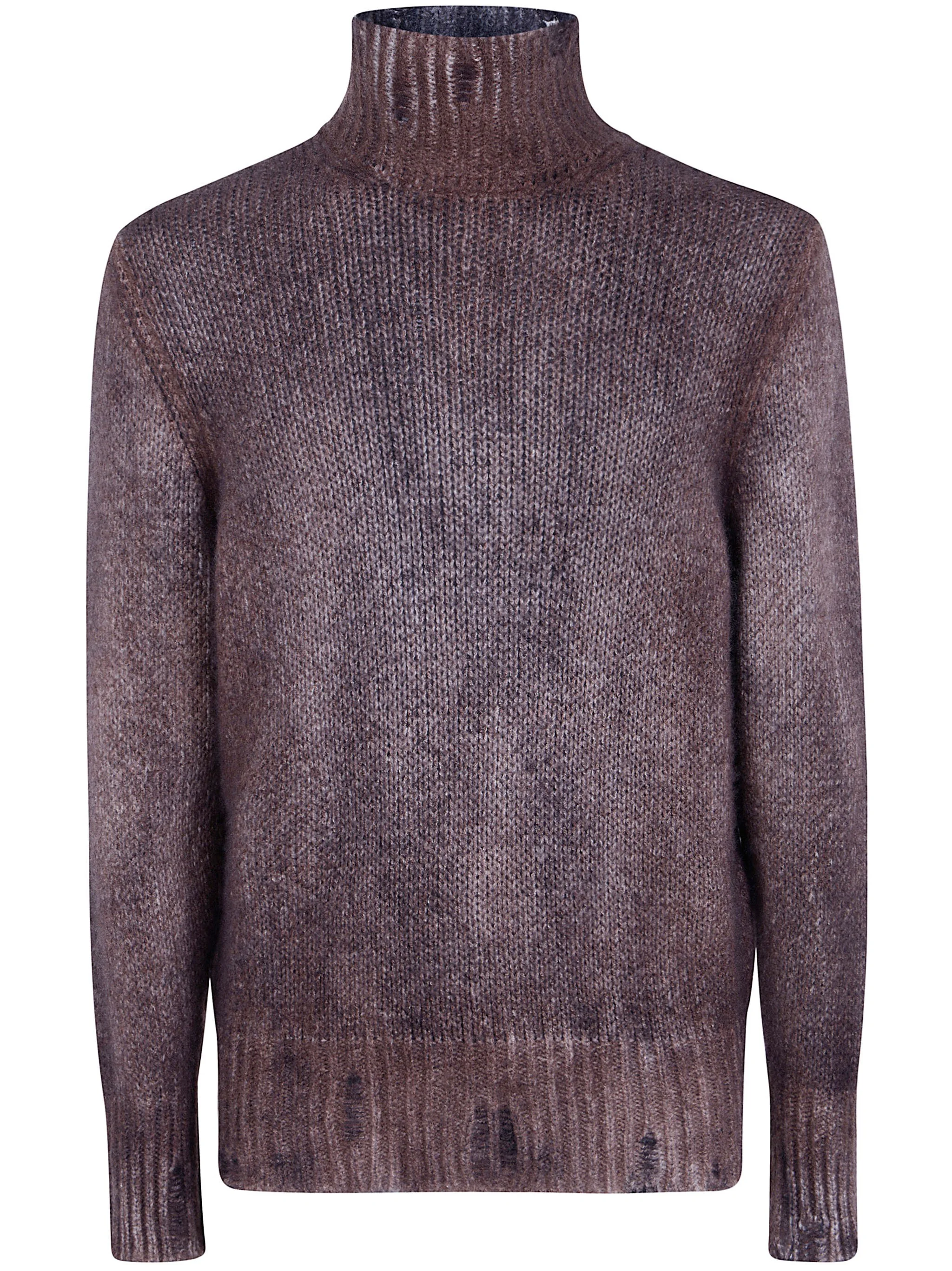 Sweater High Neck "Hand Painted Cashmere And Silk" - 1