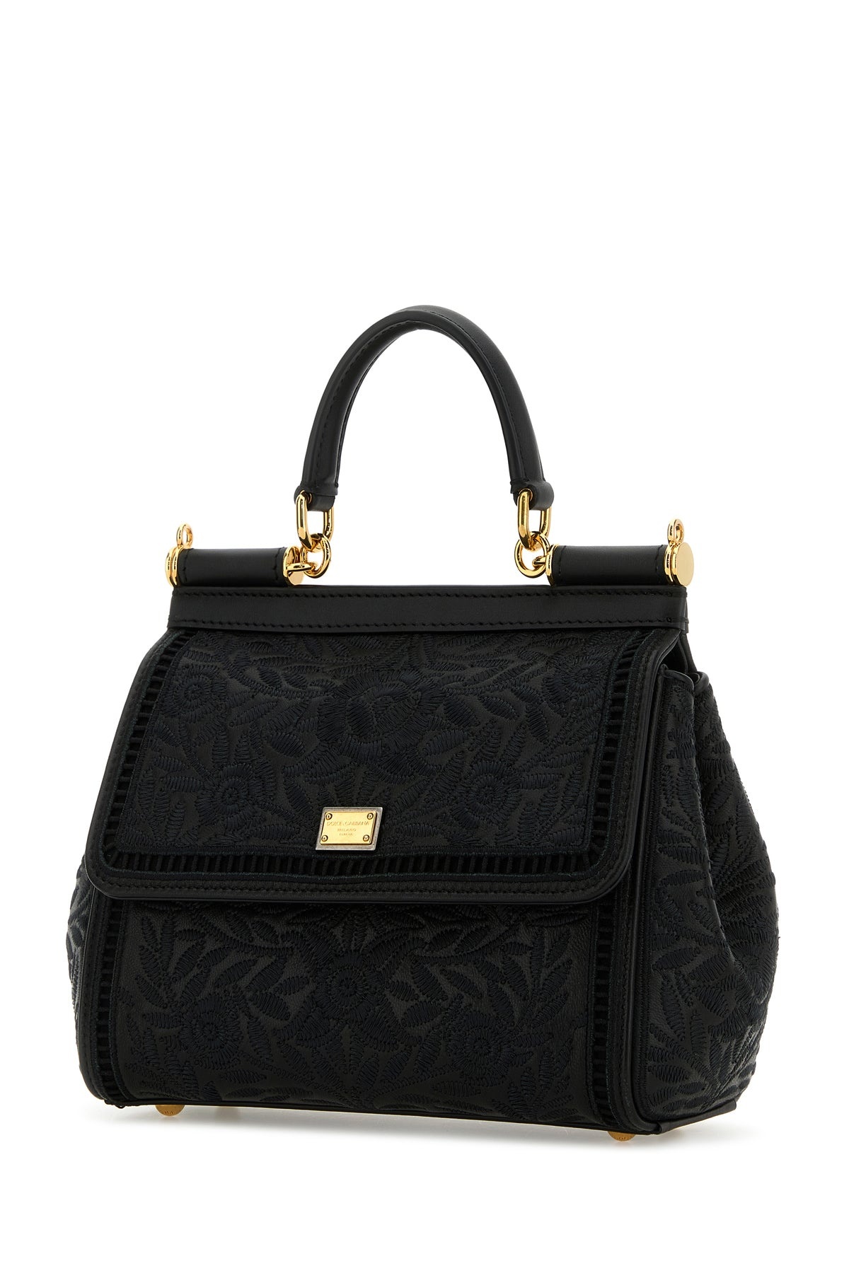 Black leather medium Sicily handbag - 2