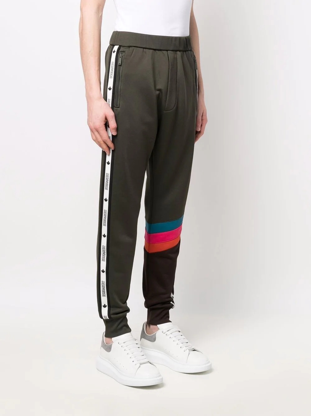 logo-tape track pants - 3