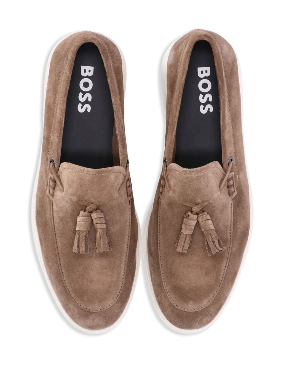 tassel-detail suede loafers - 4