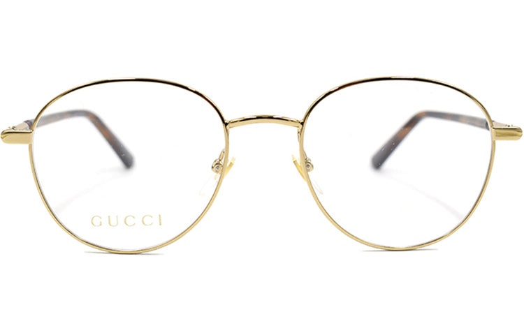 Gucci Round Frame Color Enamel Ribbon Element Optical Frame Sub-Edition Golden GG0392O-003 - 2