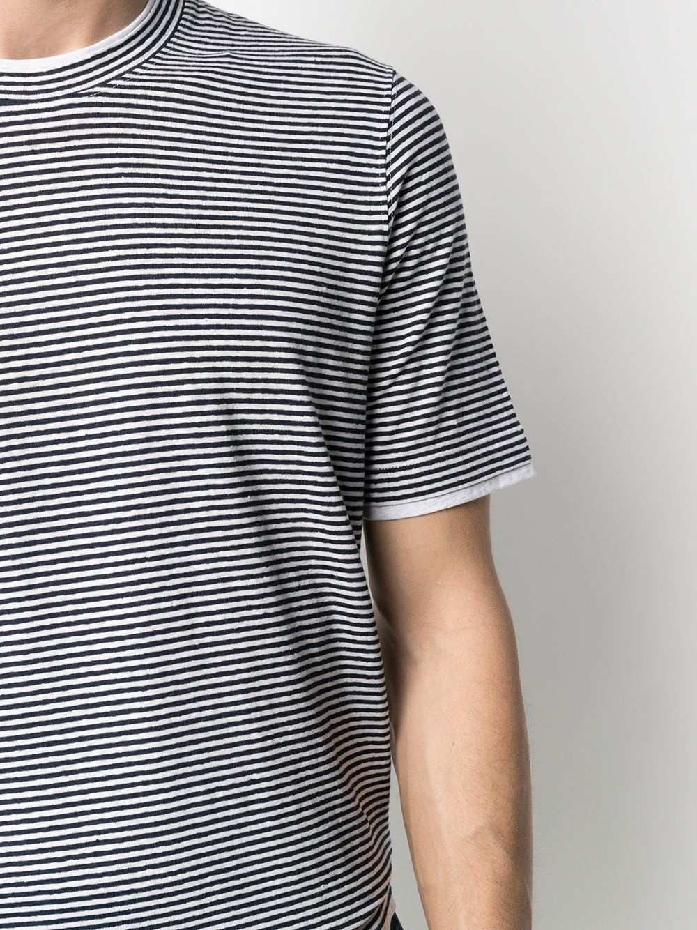 striped crew-neck T-shirt - 5