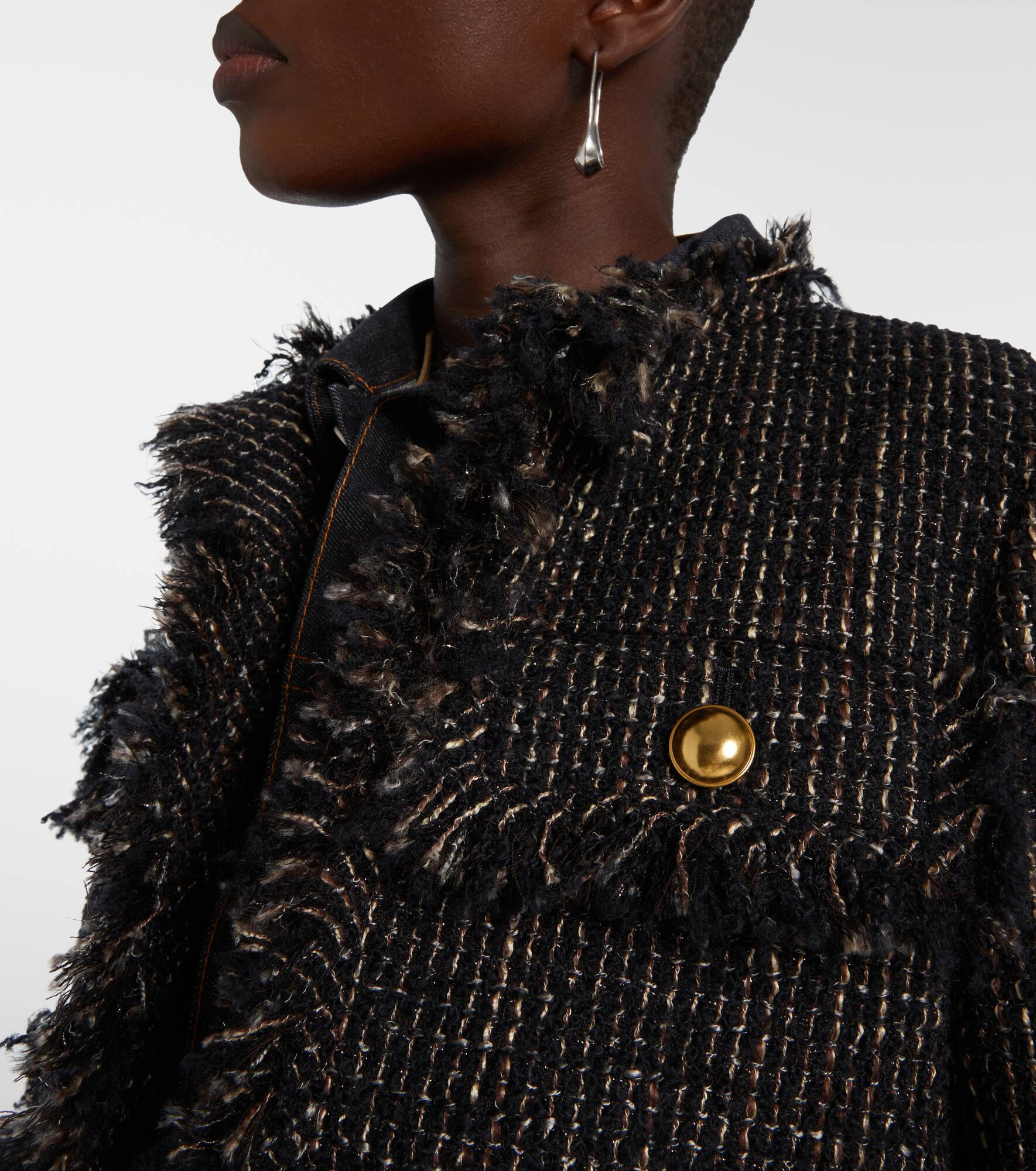 Wool-blend and cotton jacket - 4