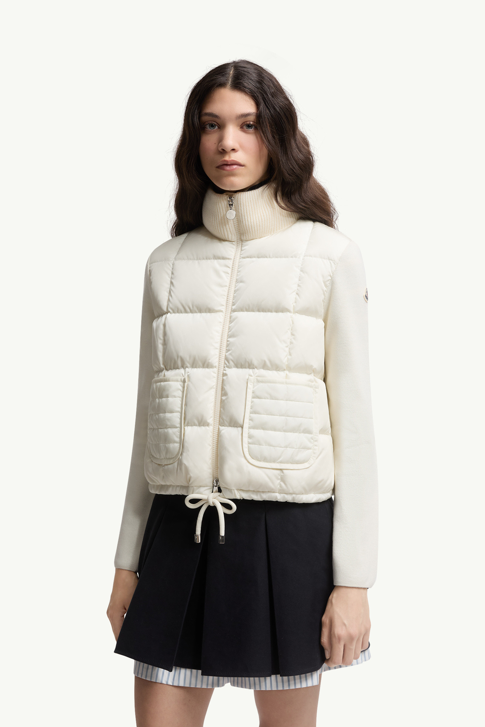 Square-Quilted Padded Wool Zip-Up Cardigan - 3