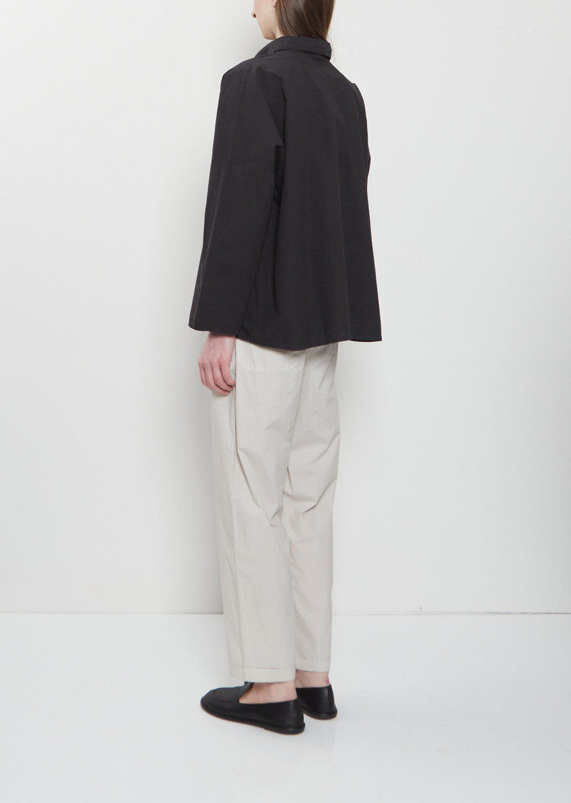 LABO.ART Mira Cotton Sushi Blouse — Black outlook