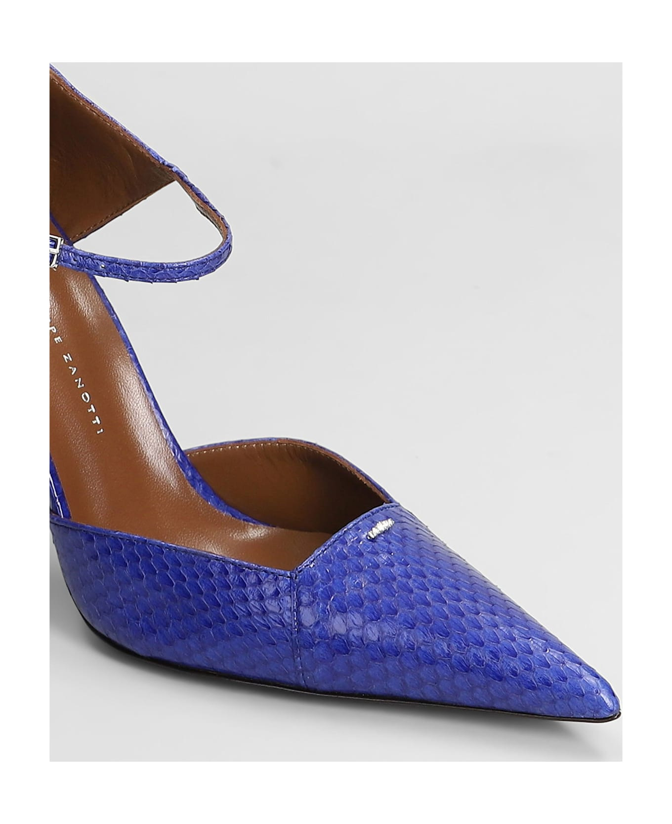 Raquel D Orsay 105 Pumps In Blue Leather - 5