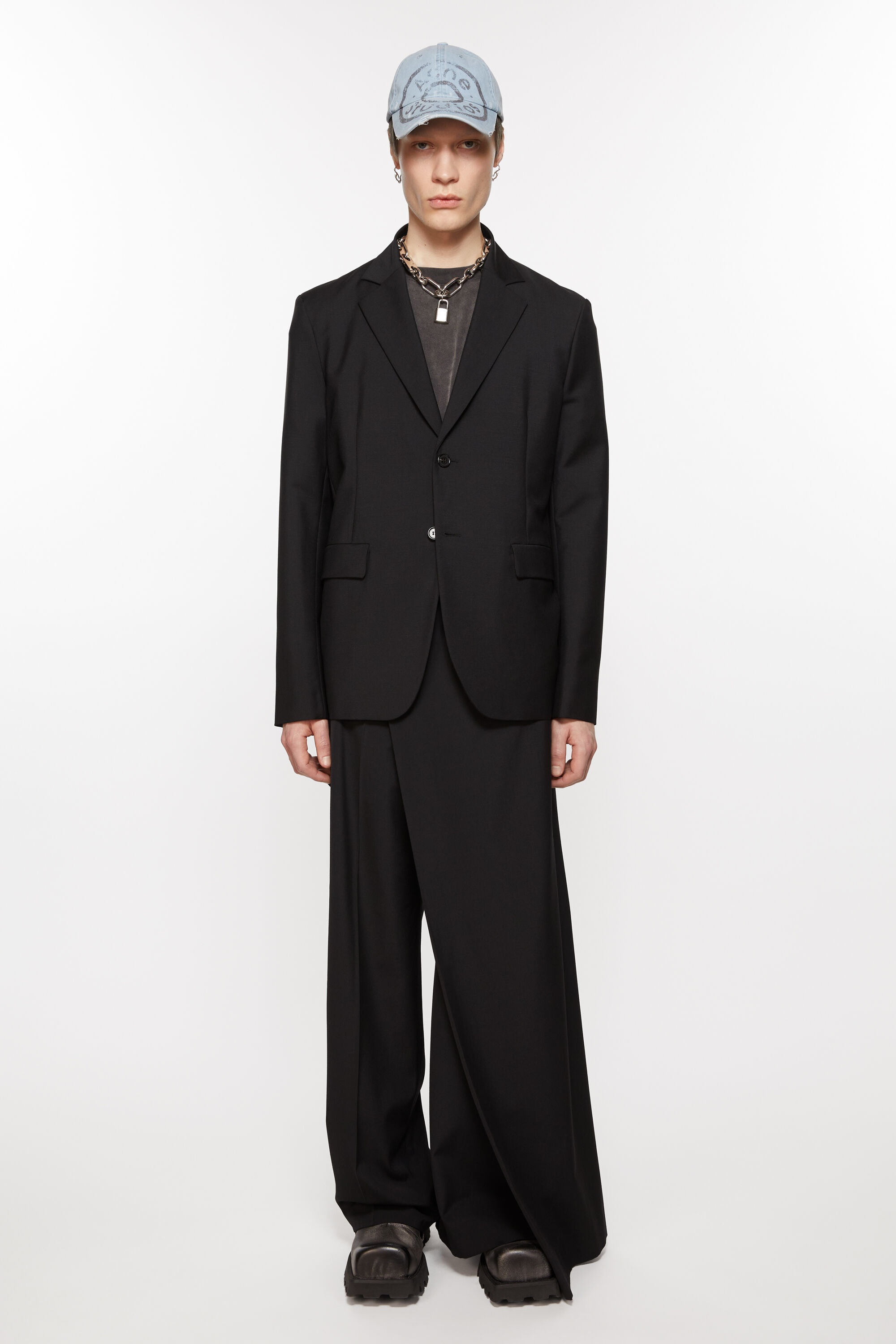 Regular fit suit jacket - Black - 2