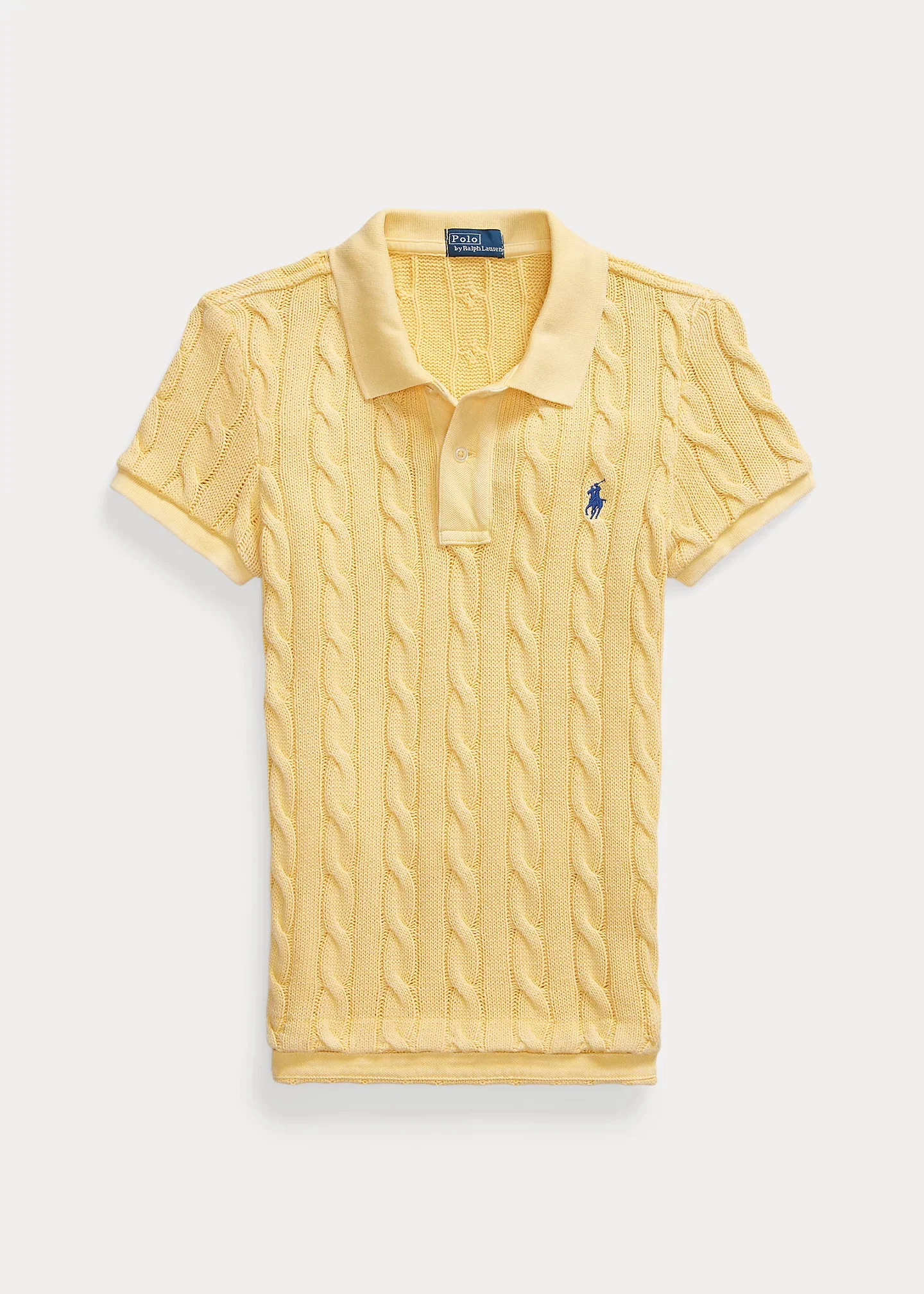 Cable-Knit Polo Shirt - 1