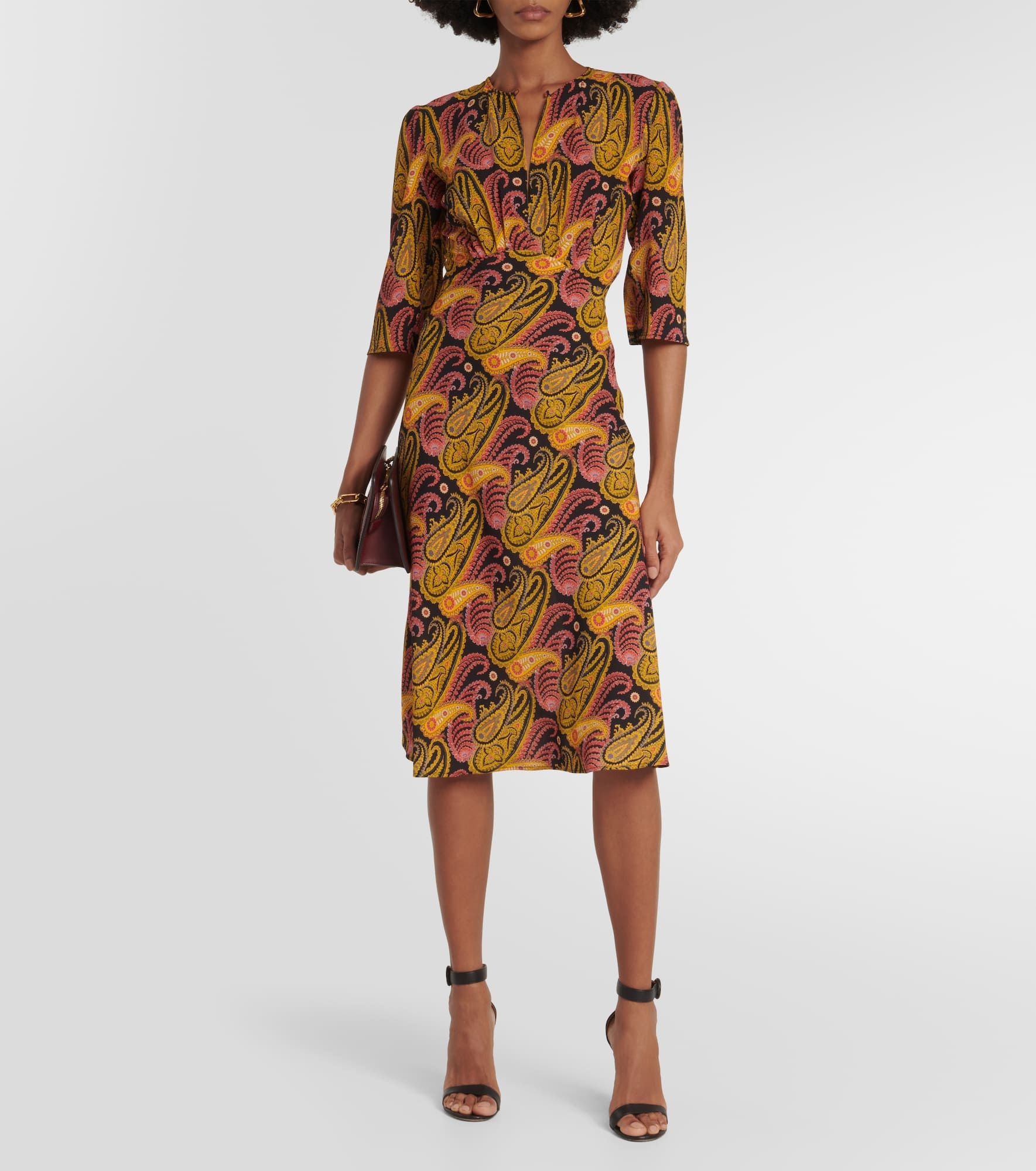 Paisley midi dress - 2