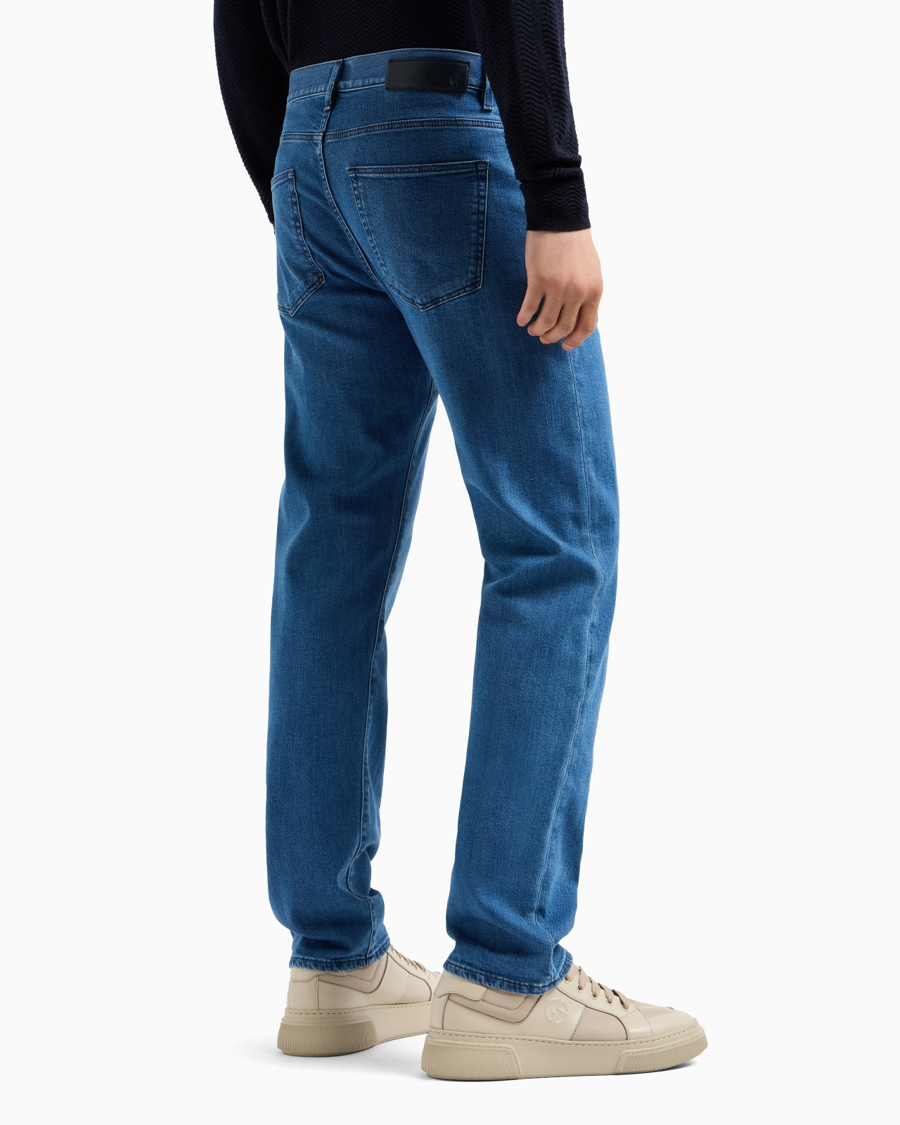 FIVE-POCKET, REGULAR-FIT, STRETCH COTTON-DENIM TROUSERS - 3