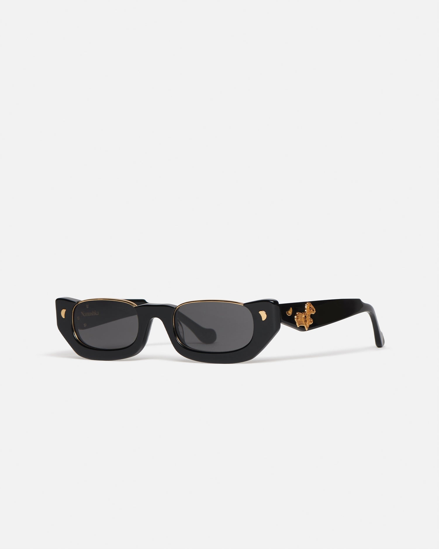 Nanushka Bio-Plastic Half-Moon Sunglasses | REVERSIBLE