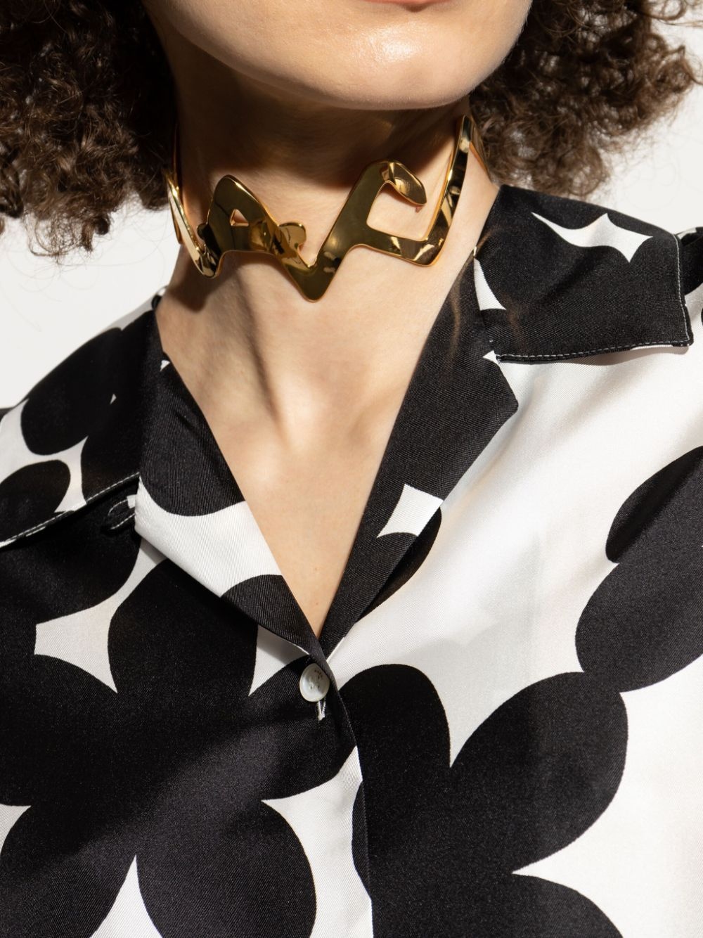 logo choker necklace - 4