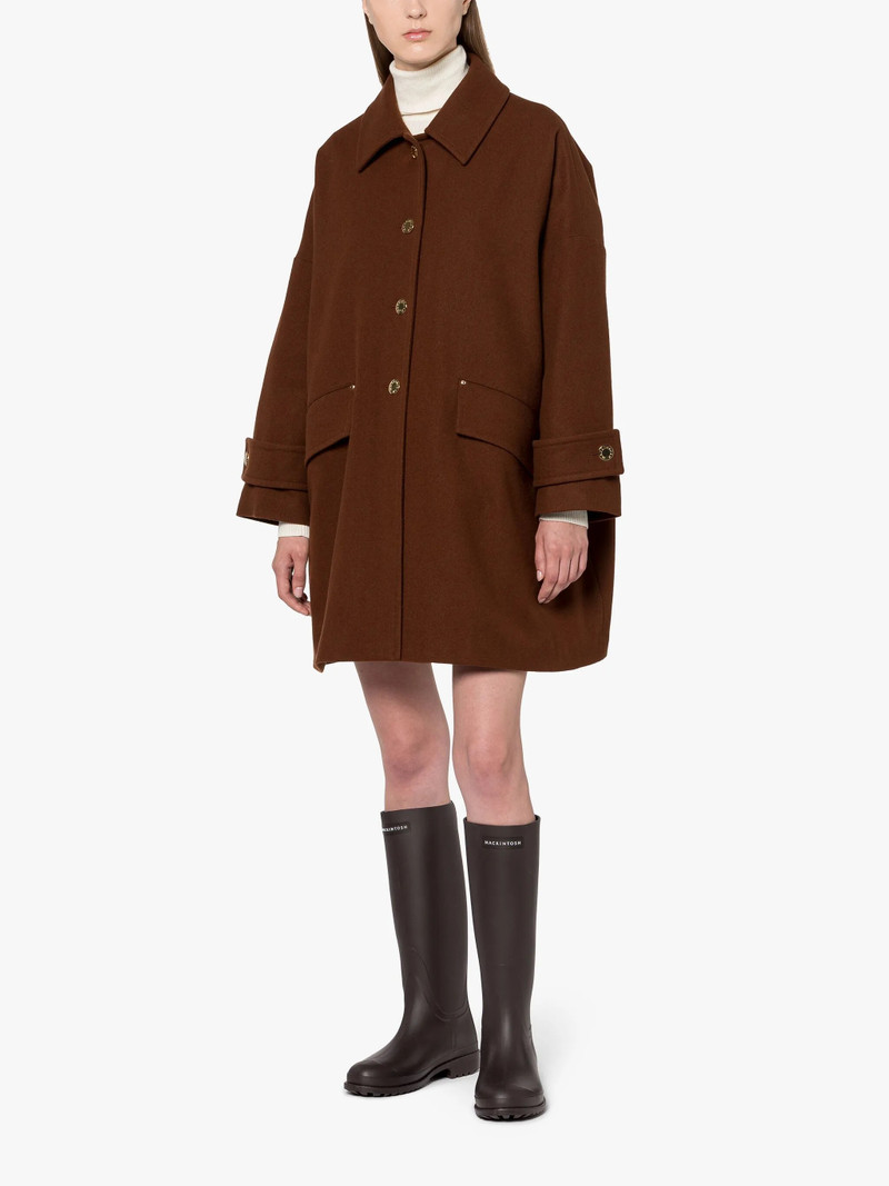 Mackintosh HUMBIE BROWN WOOL OVERCOAT outlook