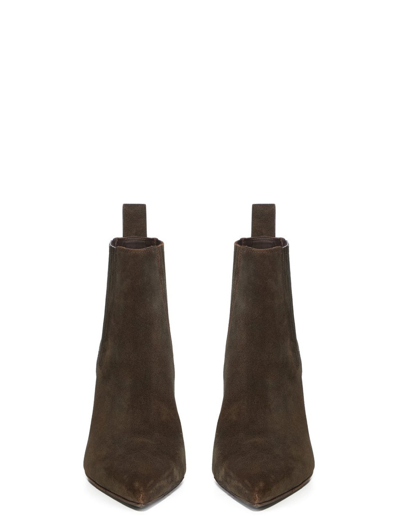 Rick Owens Brown Concordians Runway Ankle Sharp Boots outlook