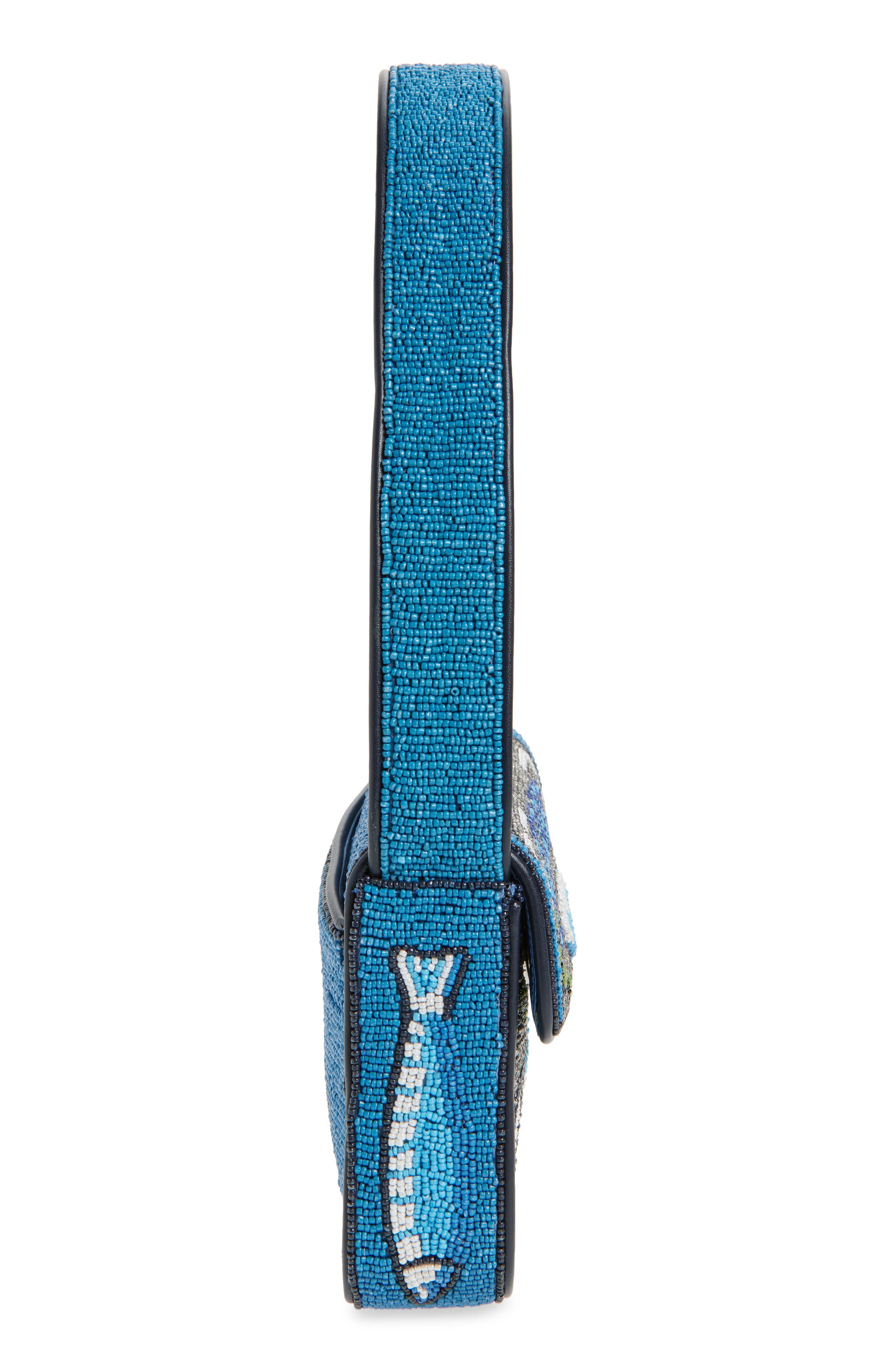 STAUD Tommy Beaded Shoulder Bag in Staudines Blue at Nordstrom - 5