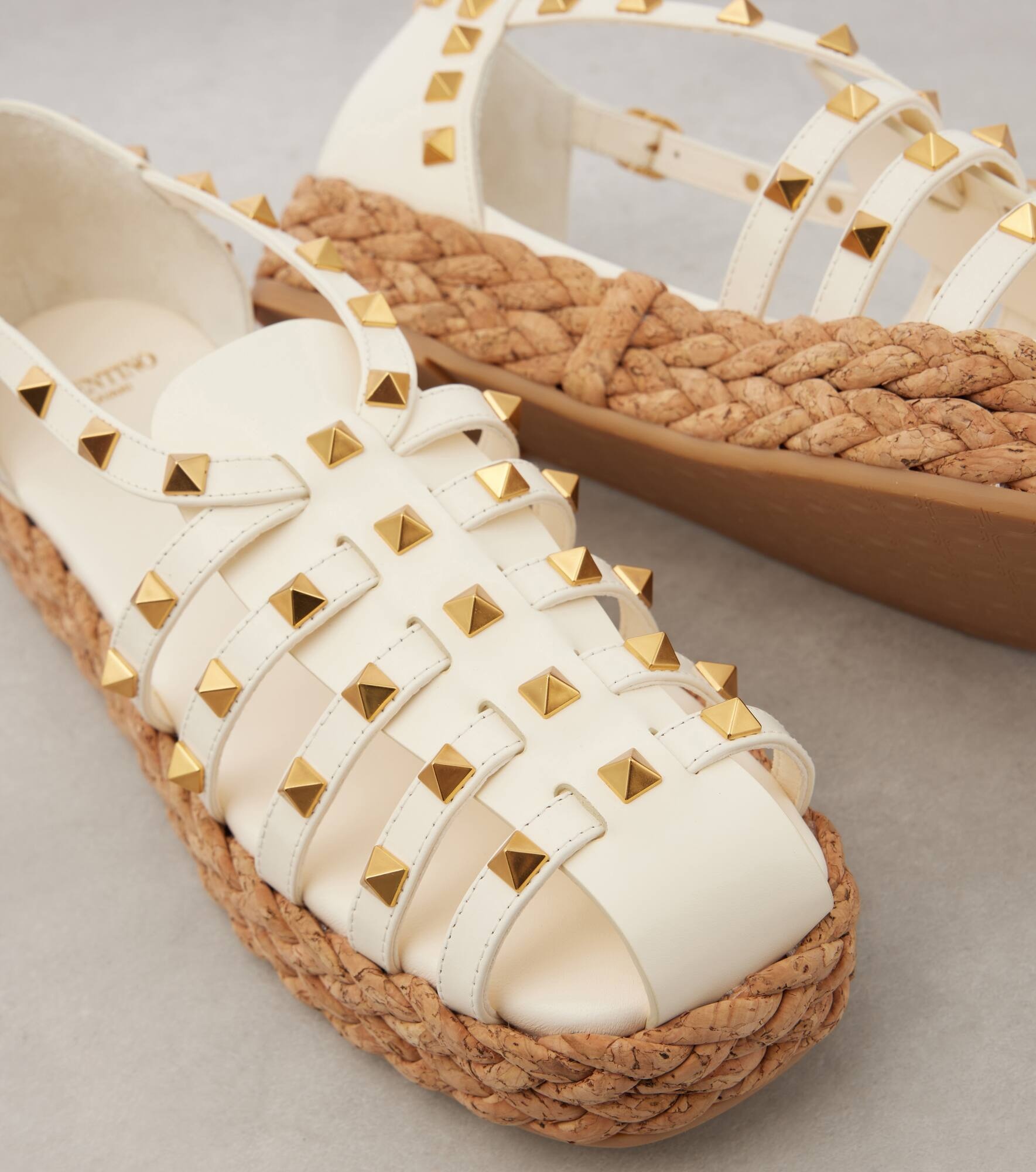 Rockstud Cork leather fisherman sandals - 5