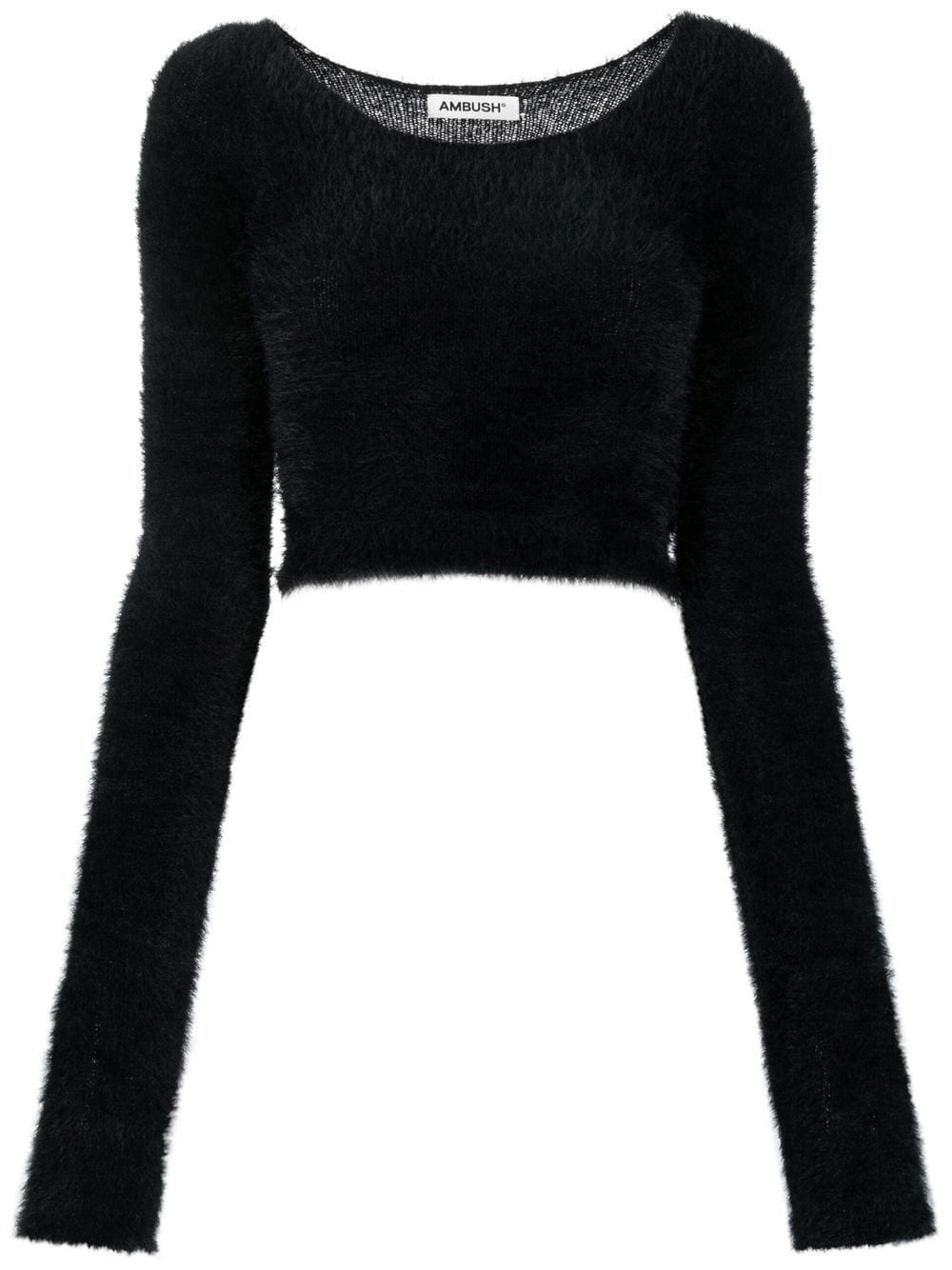 long-sleeve cropped jumper - 1