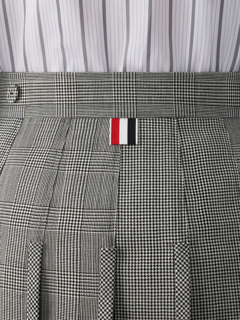 FUNMIX HOUNDSTOOTH FRESCO PLEATED SKIRT 6
