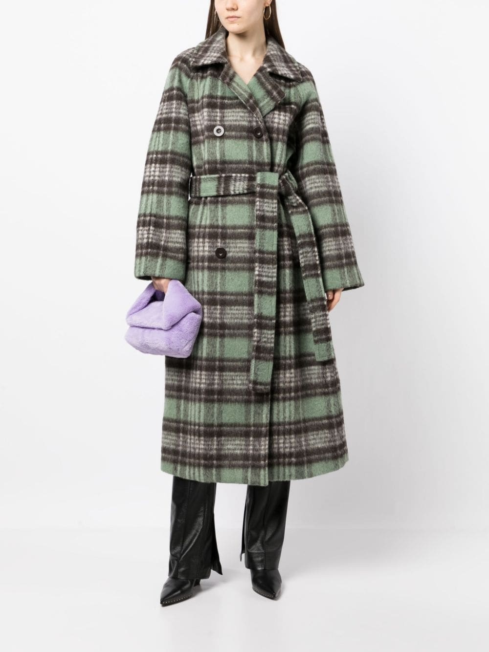 Ensleye check-pattern coat - 2