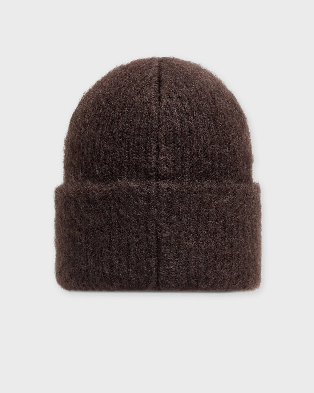 Beanie Logo Mohair Wool Blend Brown ONESIZE - 2