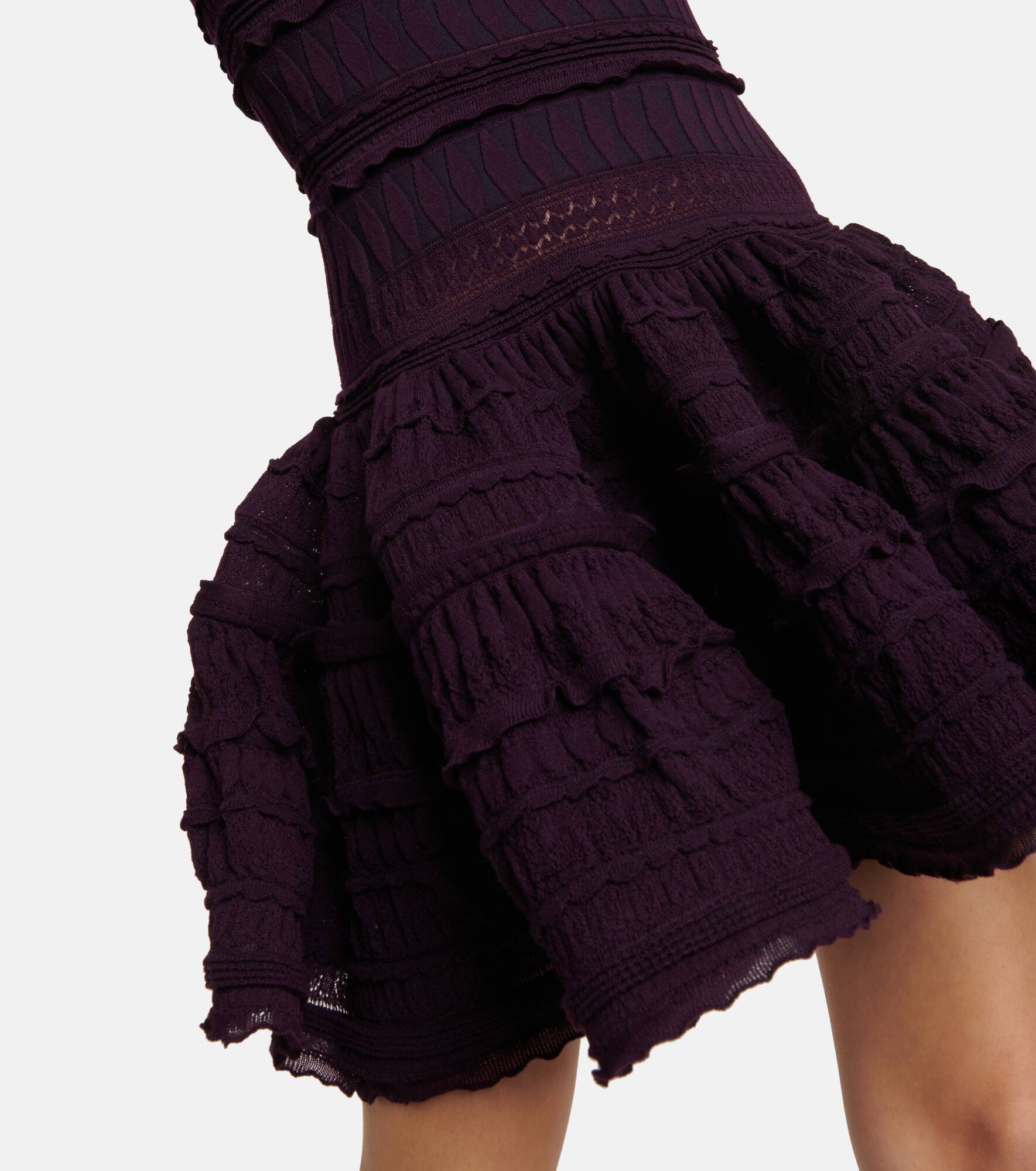 Ruffle virgin wool minidress - 5