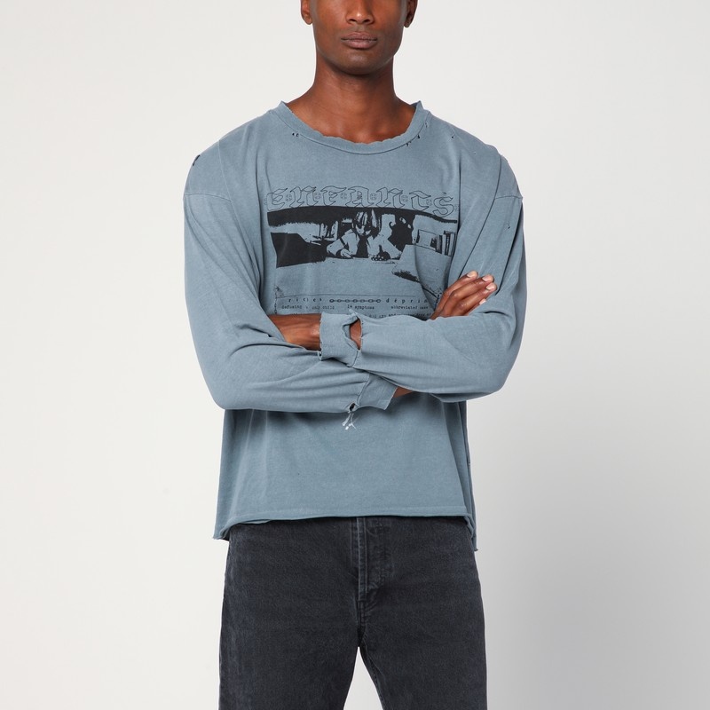 Boy in Chains blue vintage-effect T-shirt - 1