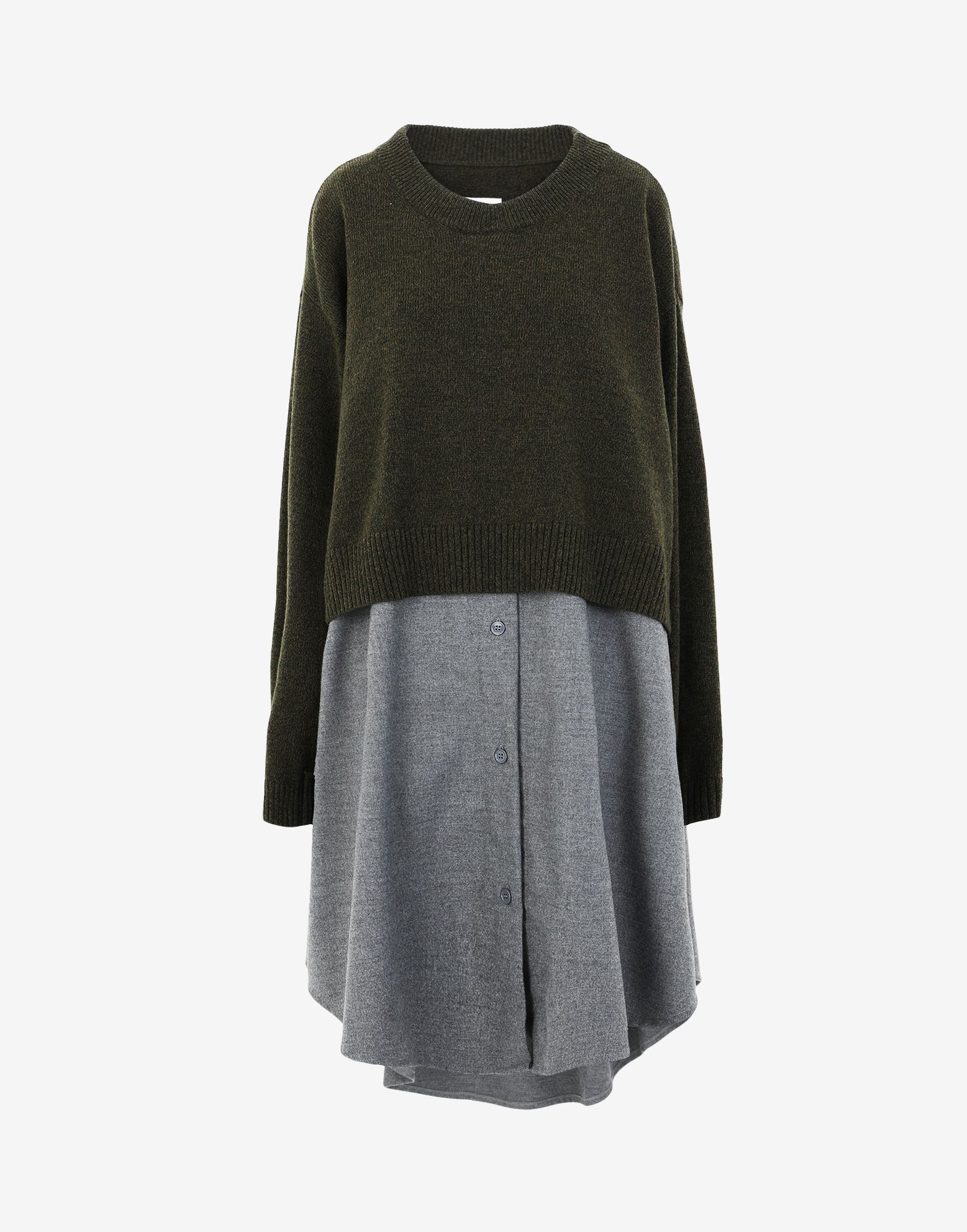 Spliced shirt-dress - 1