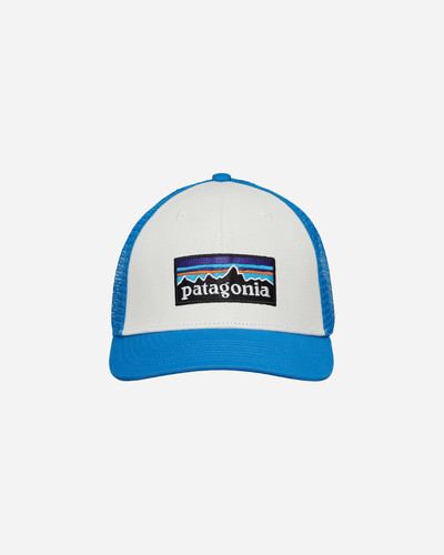 Patagonia P-6 Logo Trucker Hat White / Vessel Blue outlook