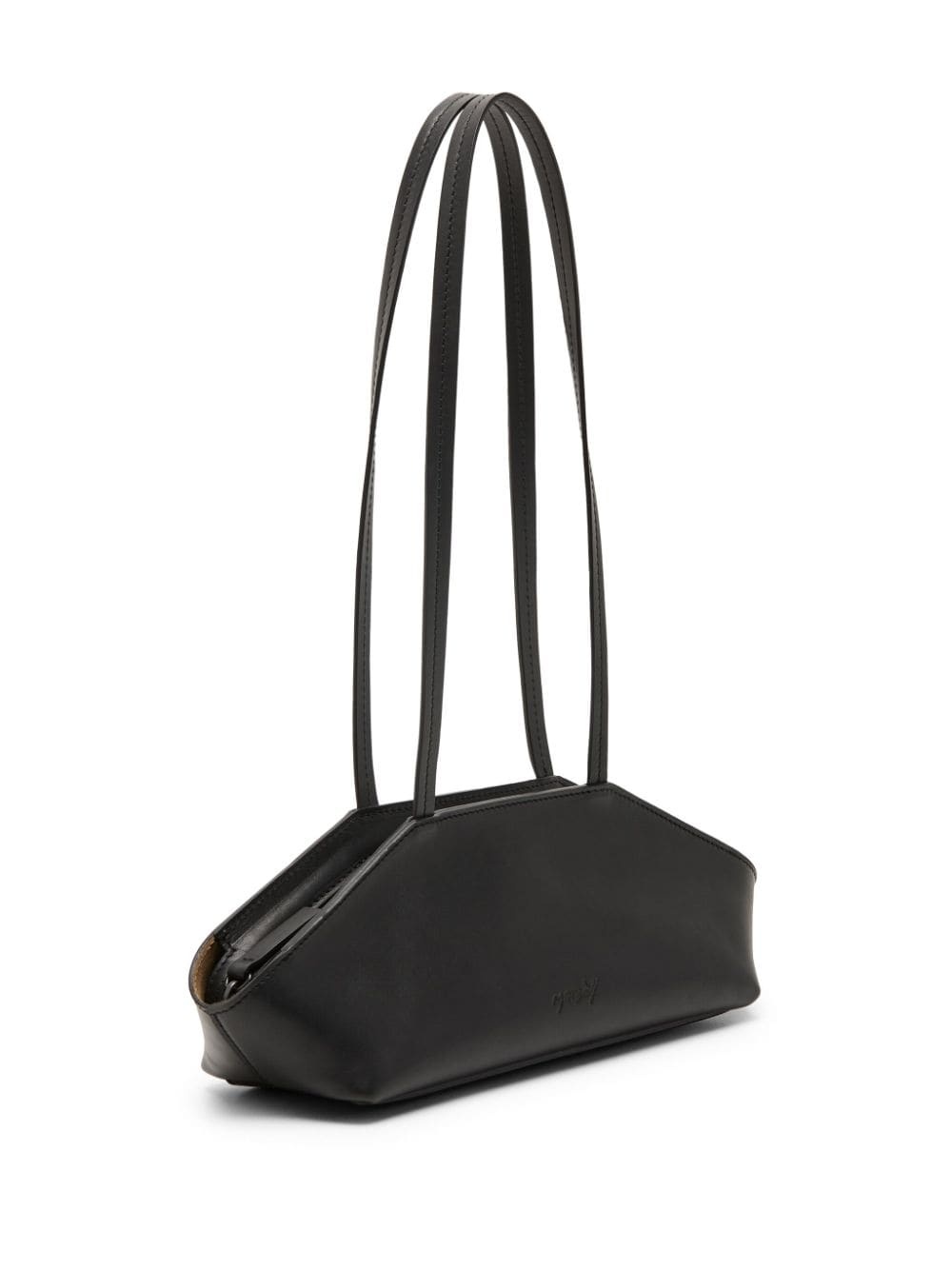 zipped leather shoulder bag - 3