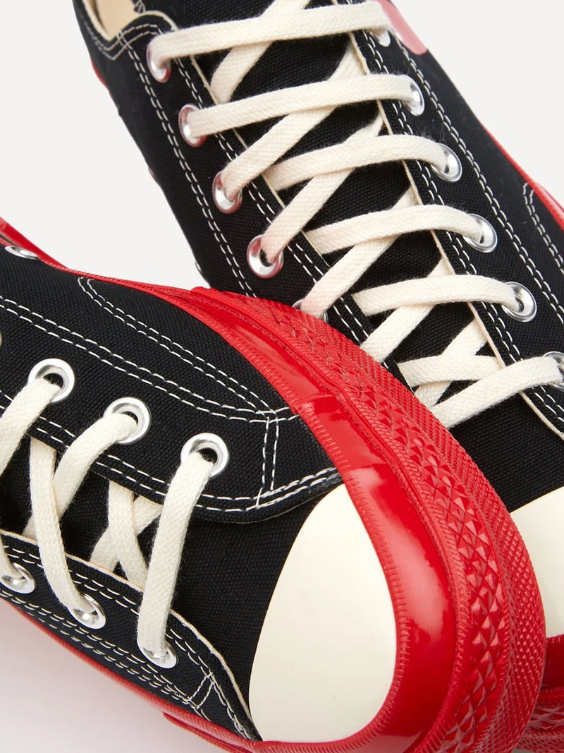 Comme des Garçons PLAY CONVERSE HIGH 'CHUCK TAYLOR' SNEAKER RED SOLE - BLACK outlook
