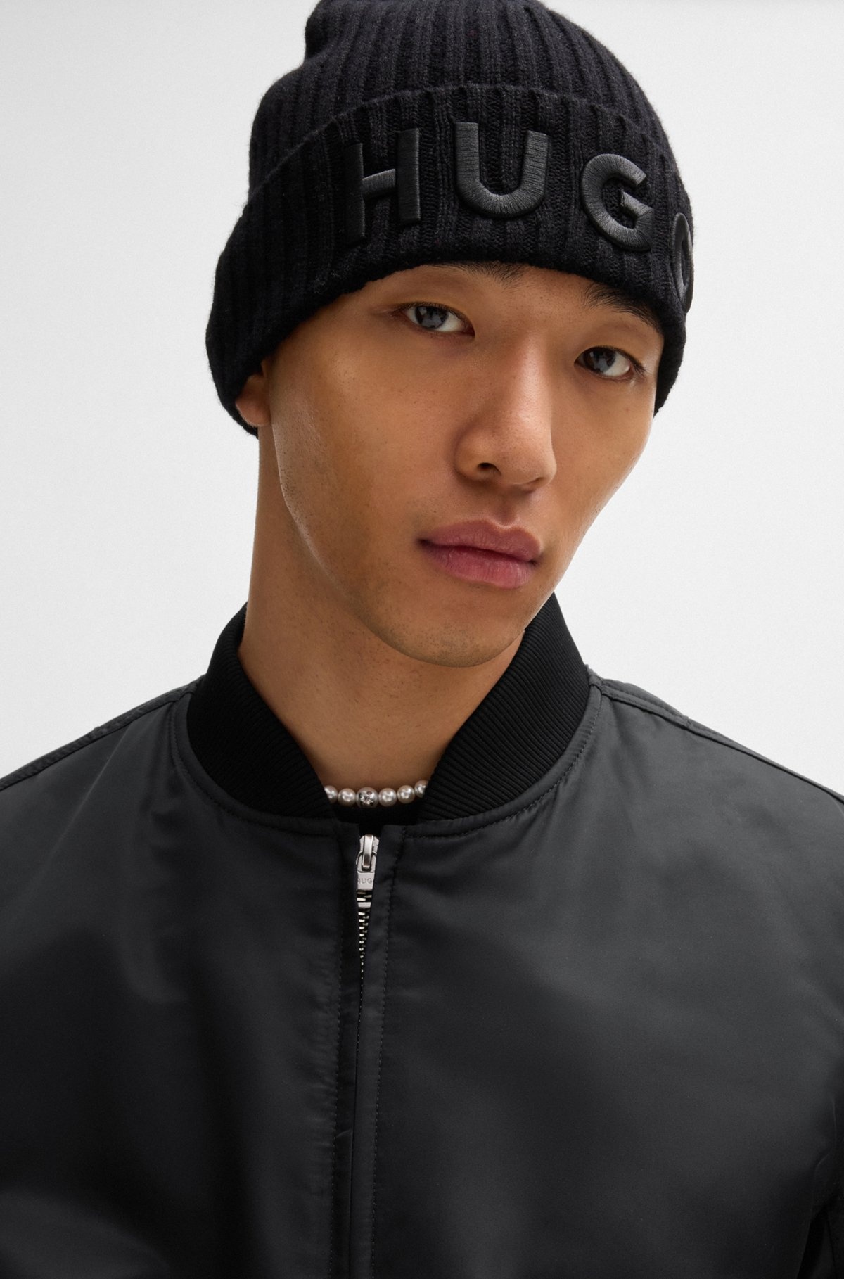 WATER-REPELLENT BOMBER JACKET WITH BRANDED SLEEVE POCKET - 5